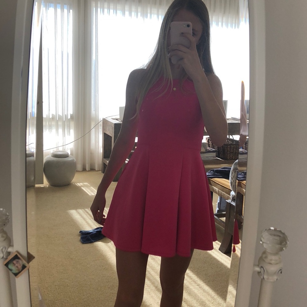 Miss Behave Pink Skater dress